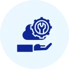 Cloud technology and settings symbol